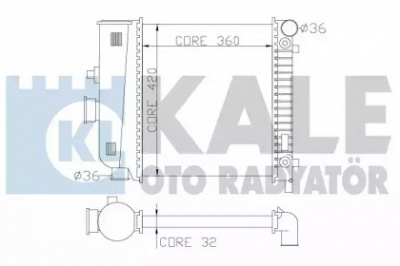 KALE OTO RADYATOR 351400 -  Радиатор, охлаждение двигателя